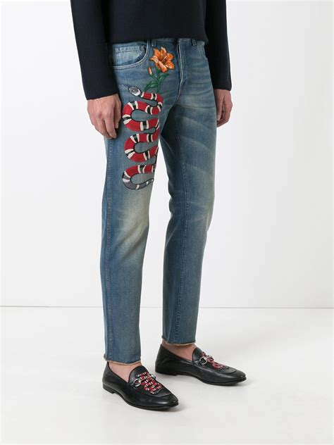 price of gucci jeans|gucci jeans with snake.